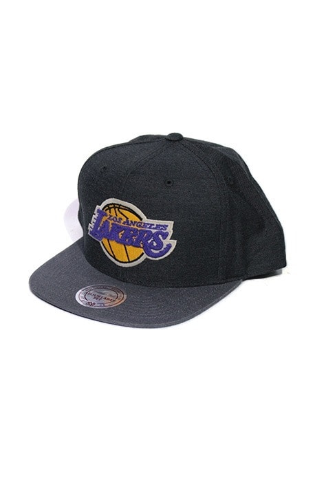 Boné Mitchell and Ness Snapback NBA Los Angeles Lakers Heathe Cinza