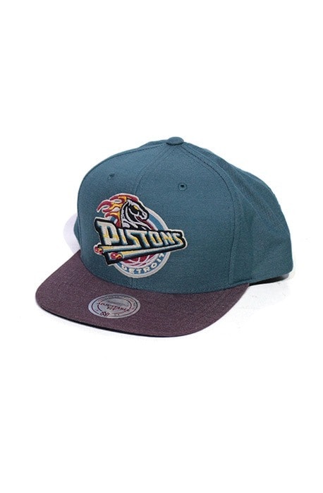 Boné Mitchell and Ness Snapback NBA Detroit Pistons Heathe Profile
