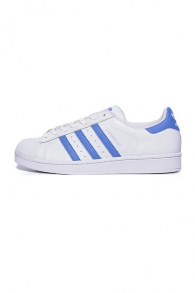 Tênis Adidas Superstar Foundation Branco com Azul