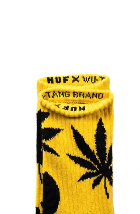 Meia HUF x Wu-Tang Brand Plantlife Amarela com Preto