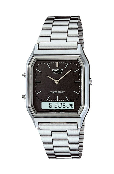 Relógio Casio Vintage Prata AQ-230A-1DMQ