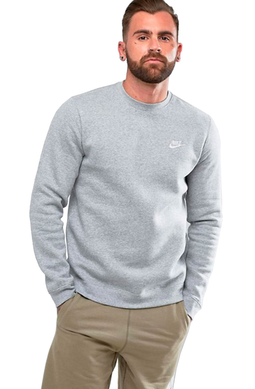 MOLETOM NIKE SPORTSWEAR CARECA CINZA