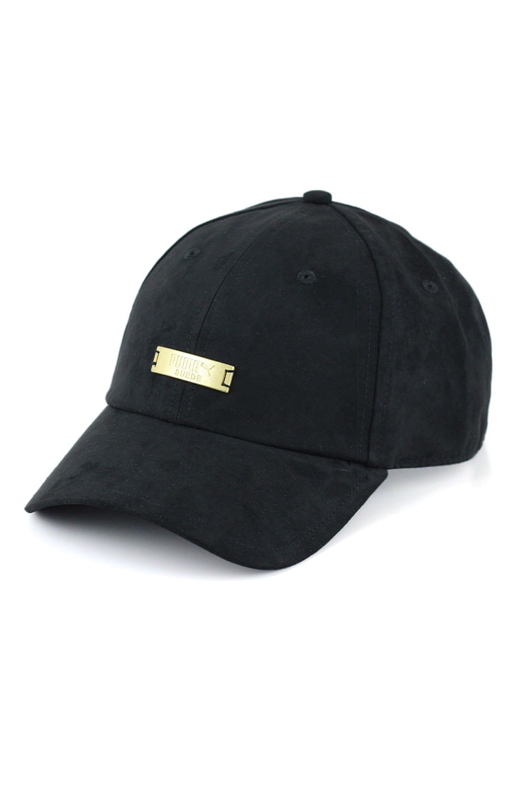 Bone PUMA Aba Curva Winterized Suede Strapback Preto