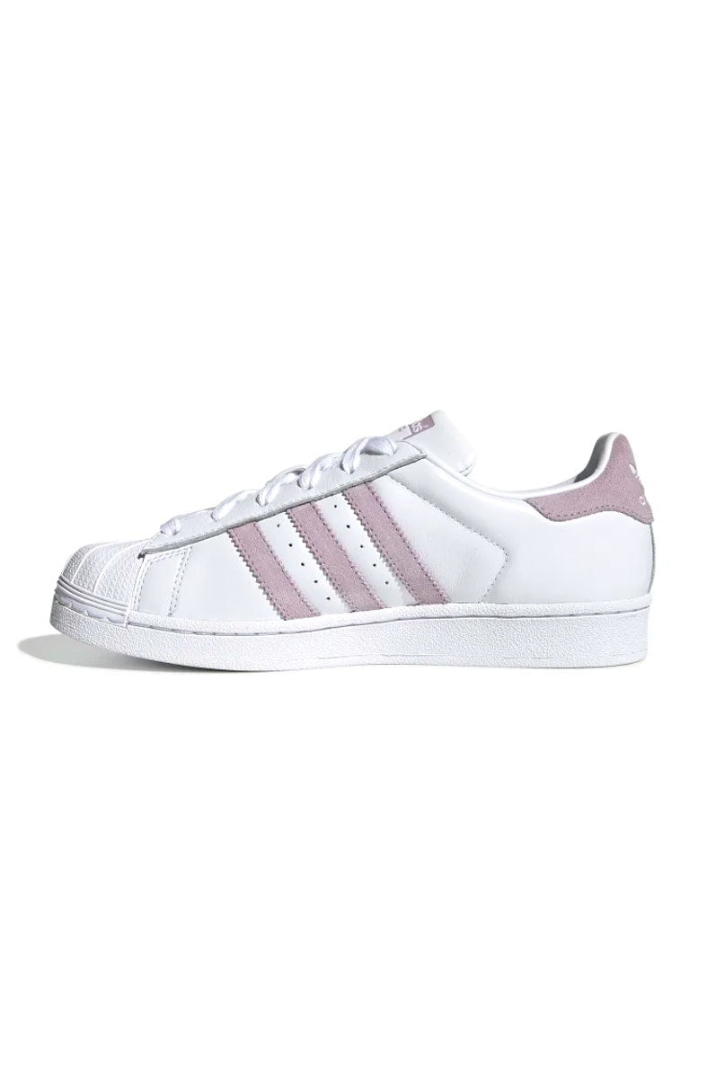 Tênis Adidas Superstar Feminino Branco/Rosa