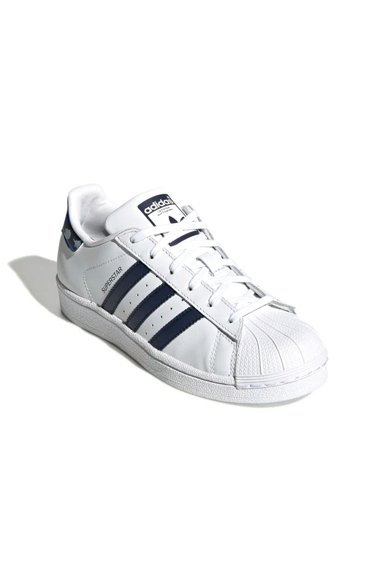 Tênis Adidas Superstar Branco/Azul/Tribal