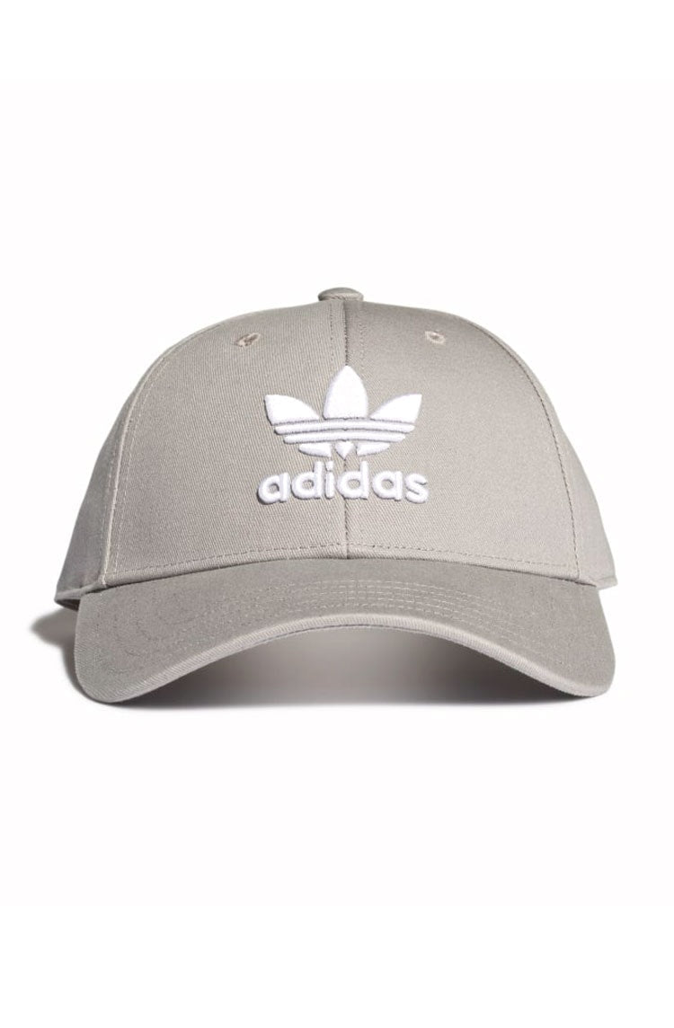 Bone Adidas Aba Curva Baseball Trefoil Strapback Cinza/Branco