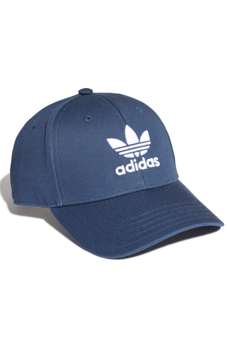 Bone Adidas Aba Curva Baseball Trefoil Strapback Azul/Branco