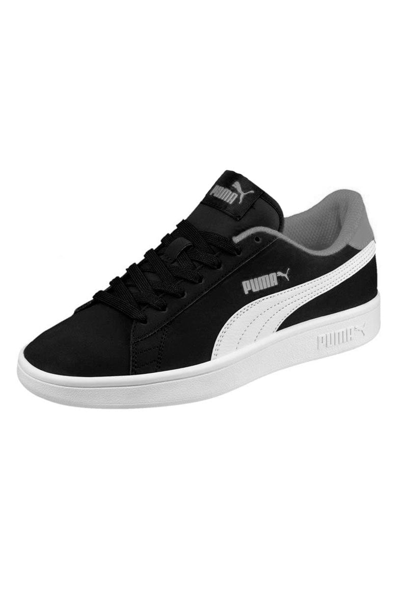 Tênis Puma Smash V2 Buck Jr Feminino Preto/Branco