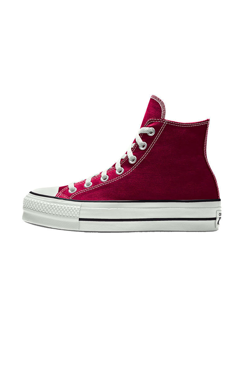 Tênis Converse Chuck Taylor All Star Lift Plataforma High Bordo/Branco