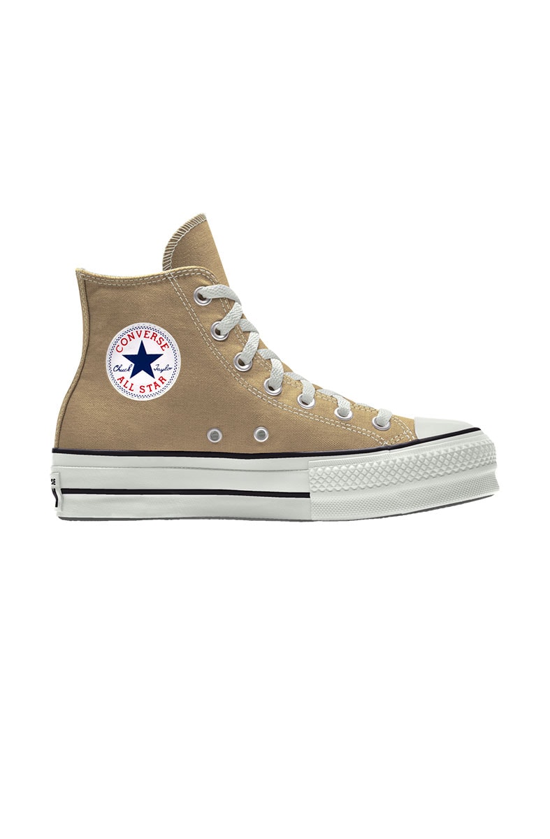 Tênis CONVERSE Chuck Taylor ALL STAR Lift Plataforma High Bege/Caqui