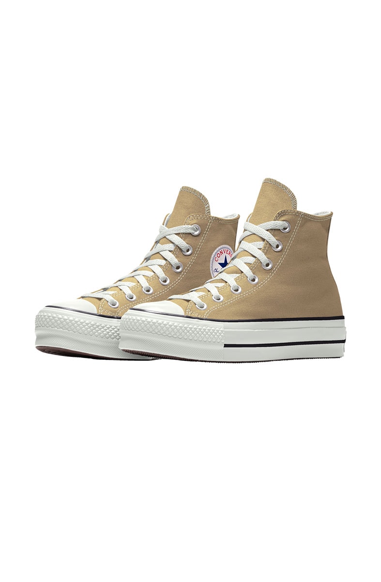 Tênis CONVERSE Chuck Taylor ALL STAR Lift Plataforma High Bege/Caqui