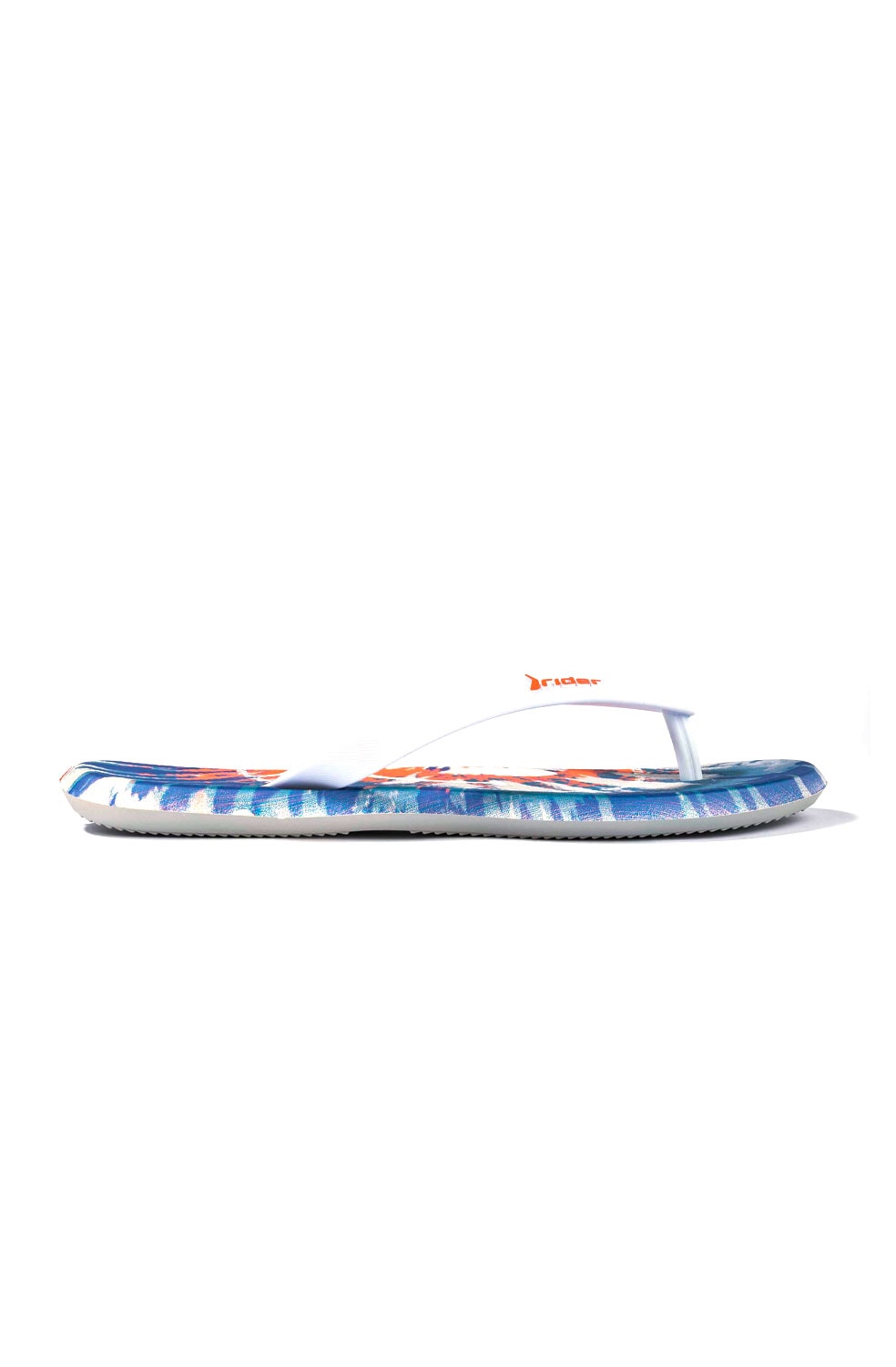 Chinelo Dedo Rider R1 Vibes Tie Dye Branco/Laranja