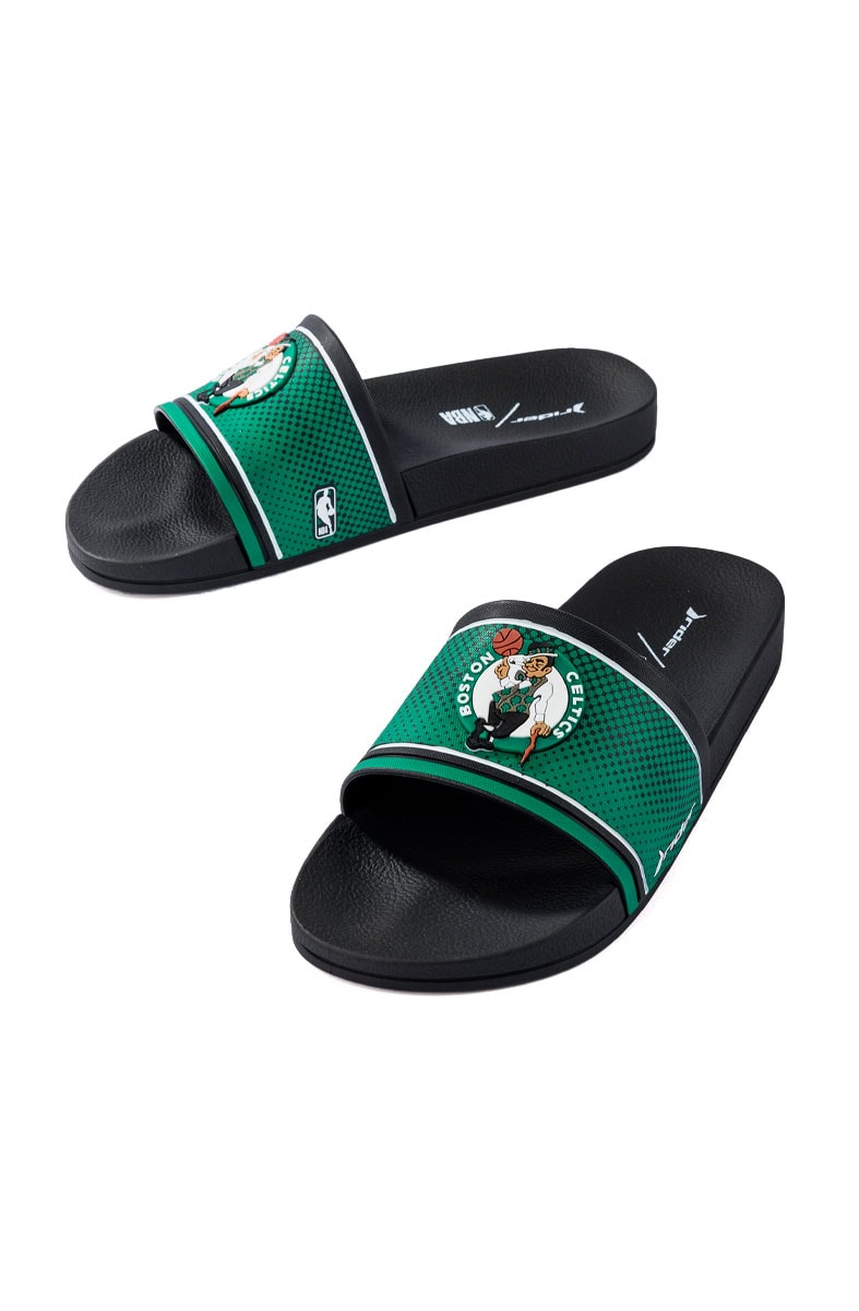 Chinelo Slide Rider Full 86 NBA Boston Celtics Preto/Verde