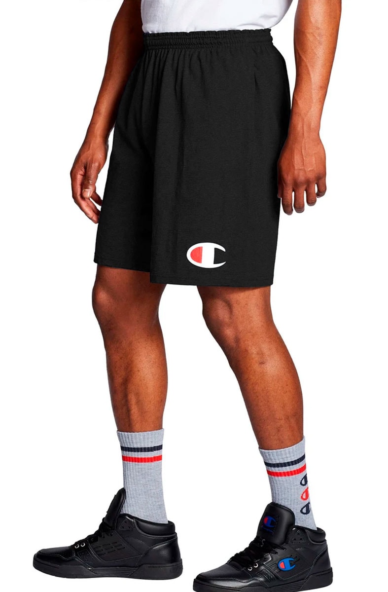 Bermuda Champion Moletom Jersey Logo Ink Preta