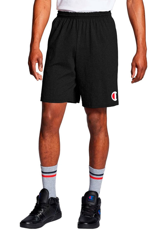 Bermuda Champion Moletom Jersey Logo Ink Preta