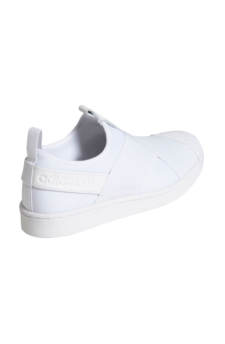 Tênis Adidas Superstar Slip-On Feminino Branco/Branco