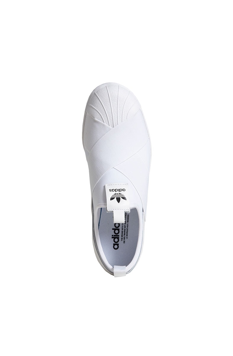 Tênis Adidas Superstar Slip-On Feminino Branco/Branco