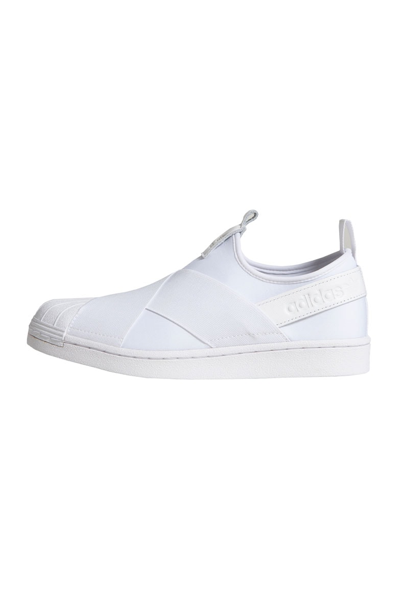 Tênis Adidas Superstar Slip-On Feminino Branco/Branco
