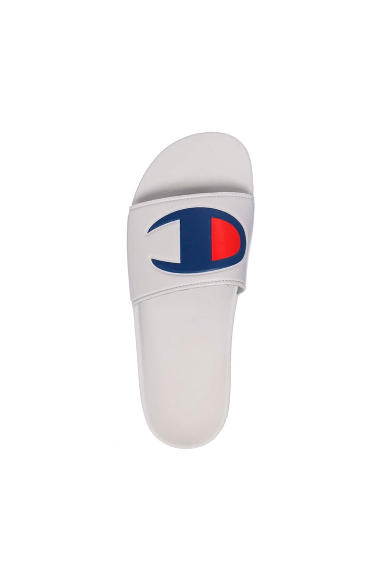 Chinelo Champion Slide IPO Branco/Azul