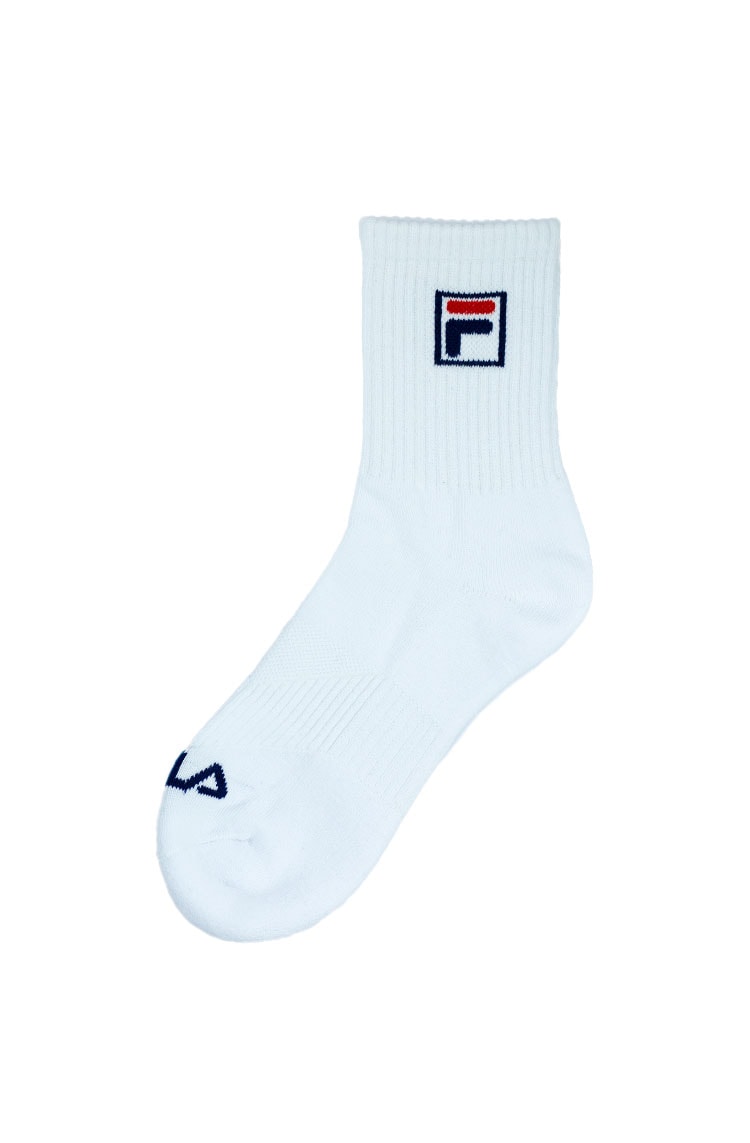 Meia Fila Cano Alto Fbox Tripack Unisex Branca/Azul