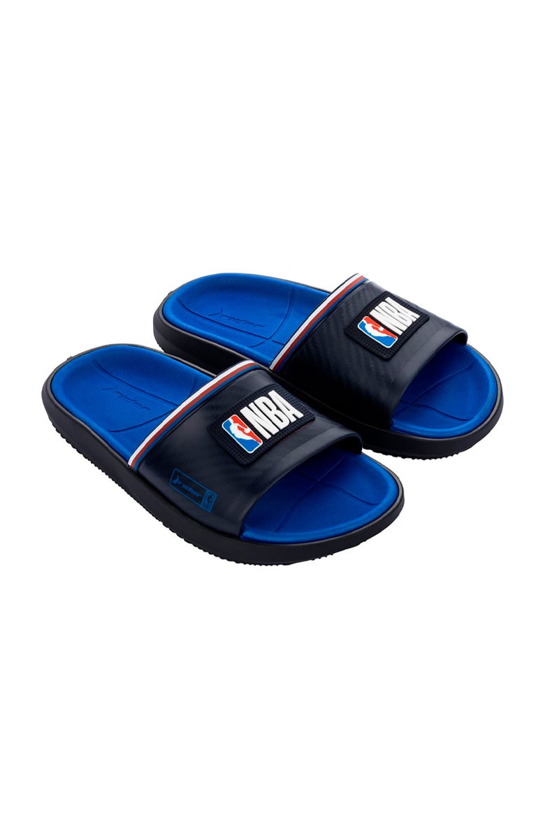 Chinelo Slide Rider Block NBA Azul/Branco