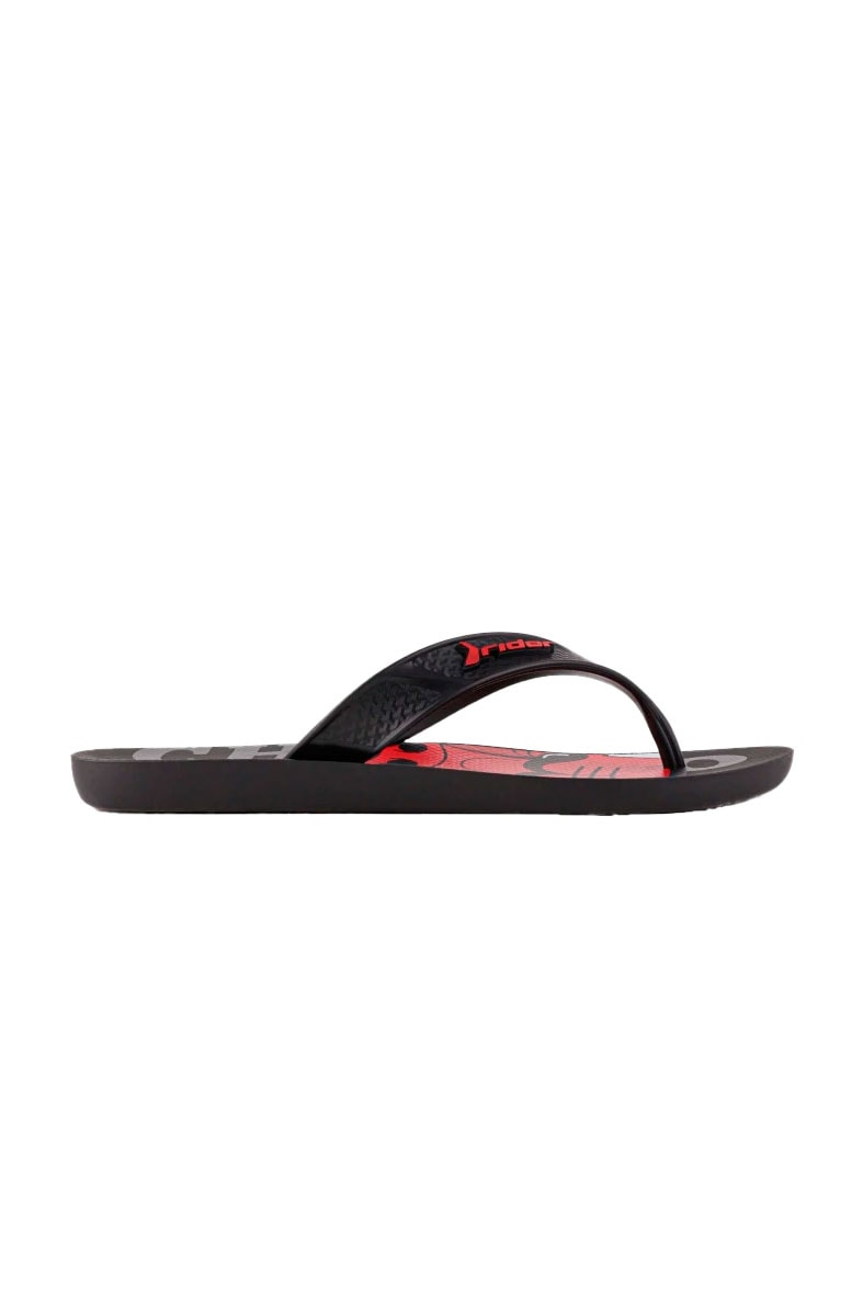 Chinelo Rider Street Bold NBA Chicago Bulls Preto/Vermelho
