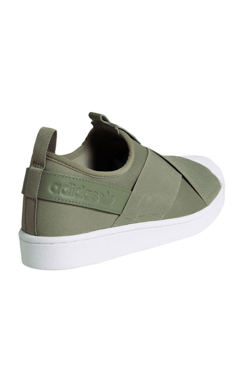 Tênis Adidas Superstar Slip On Verde/Branco