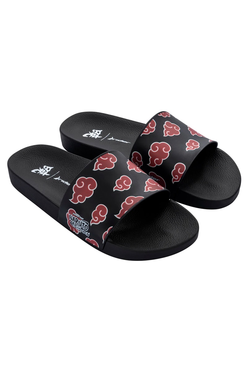 Chinelo Slide Rider Full 86 Naruto Akatsuki Preto/Vermelho