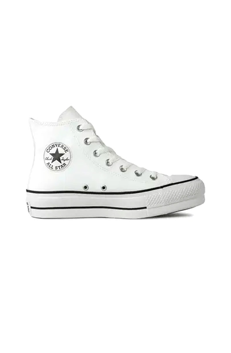 Tênis CONVERSE Chuck Taylor ALL STAR Lift HI Plataforma Branco/Preto/Branco