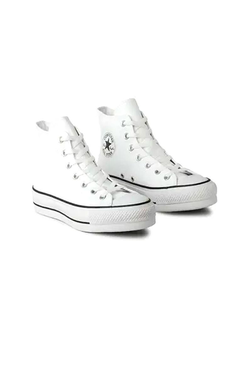 Tênis CONVERSE Chuck Taylor ALL STAR Lift HI Plataforma Branco/Preto/Branco