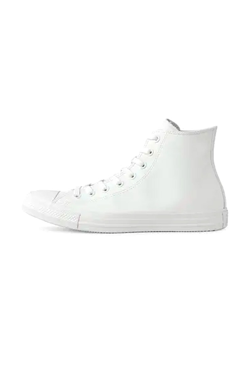 Tênis Converse Chuck Taylor All Star Monochrome Leather Hi Branco/Branco