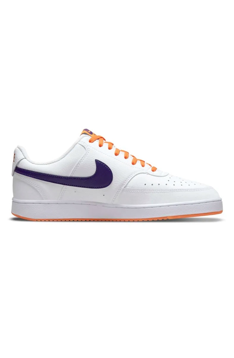 Tênis Nike Court Vision Low NBA Masculino Branco/Laranja