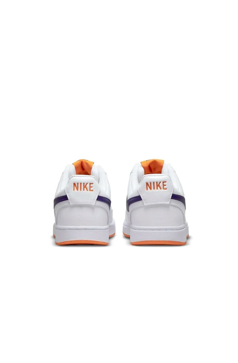 Tênis Nike Court Vision Low NBA Masculino Branco/Laranja