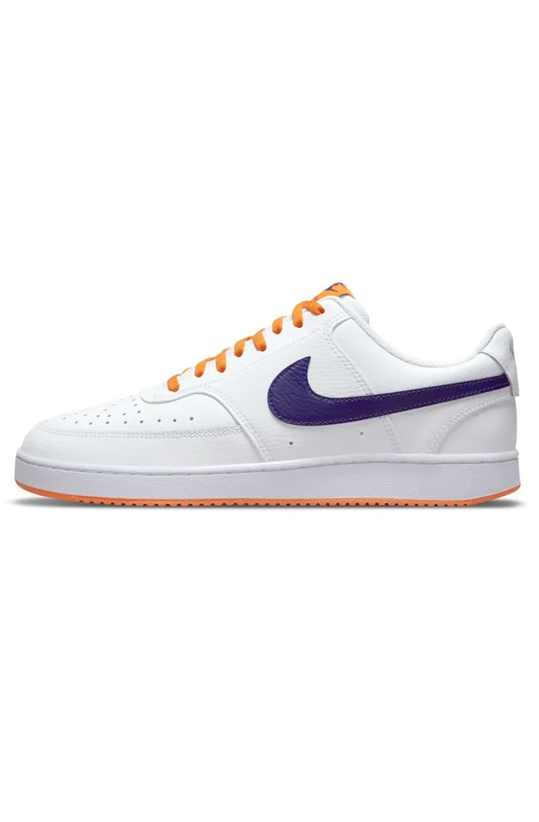 Tênis Nike Court Vision Low NBA Masculino Branco/Laranja