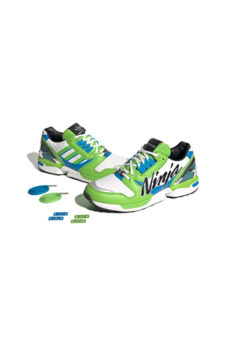 Tênis Adidas Zx 8000 Kawasaki Ninja Verde/Azul/Branco