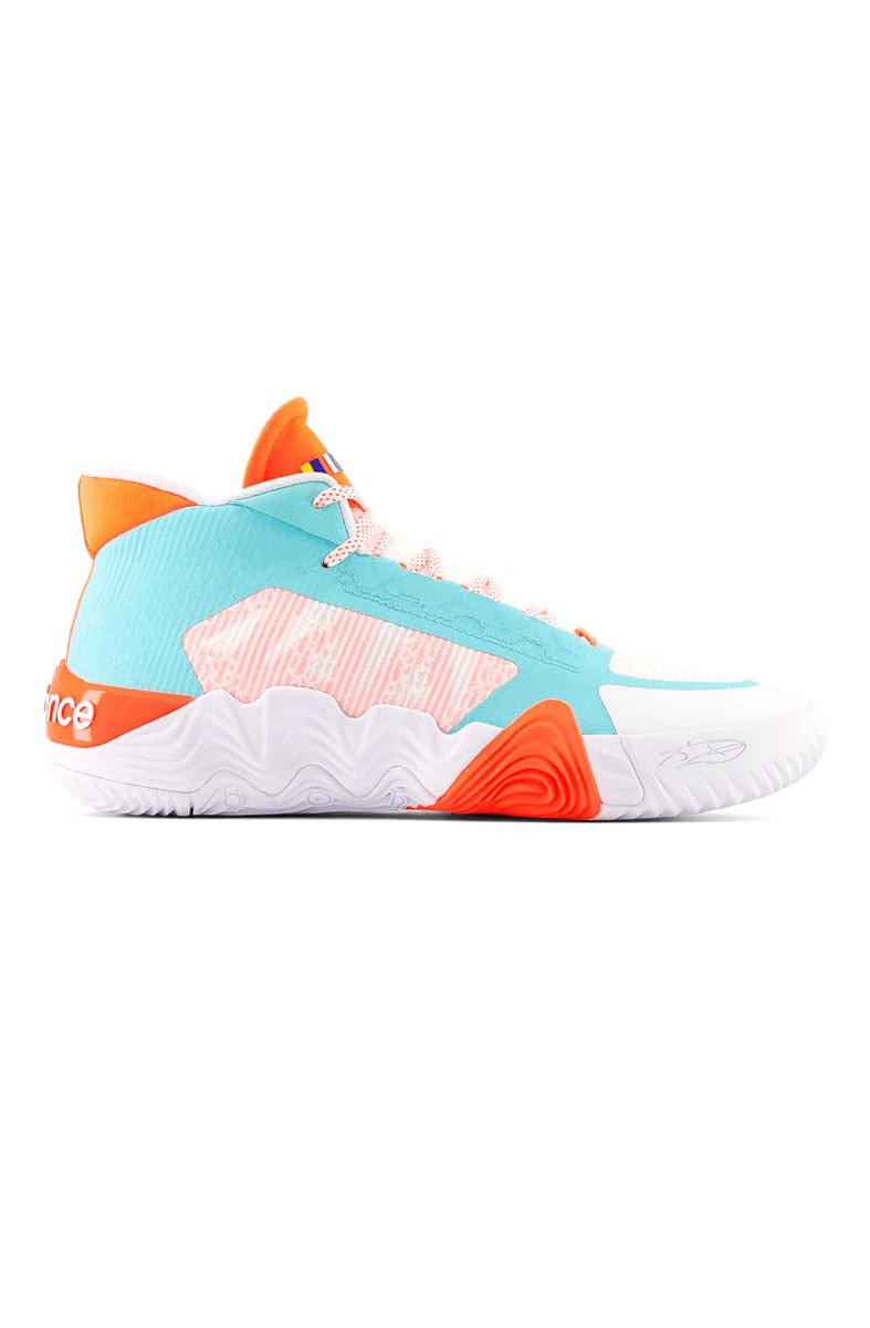 Tênis New Balance BBKLSSD Kawhi II Ocean Blue Branco/Laranja/Azul