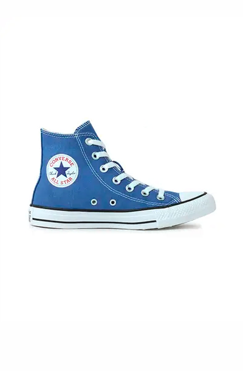 Tênis Converse Chuck Taylor All Star Seasonal Hi Colors Azul/Branco