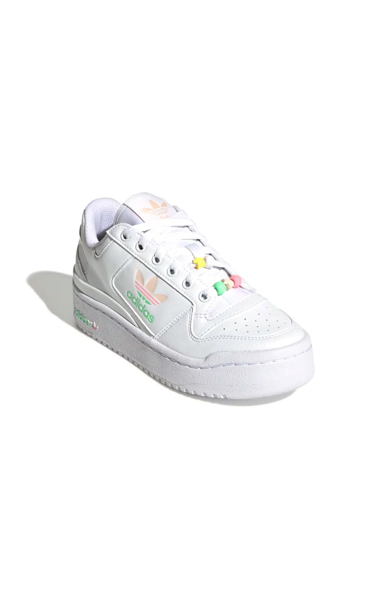 Tênis Adidas Forum Bold Feminino Branco/Rosa/Verde