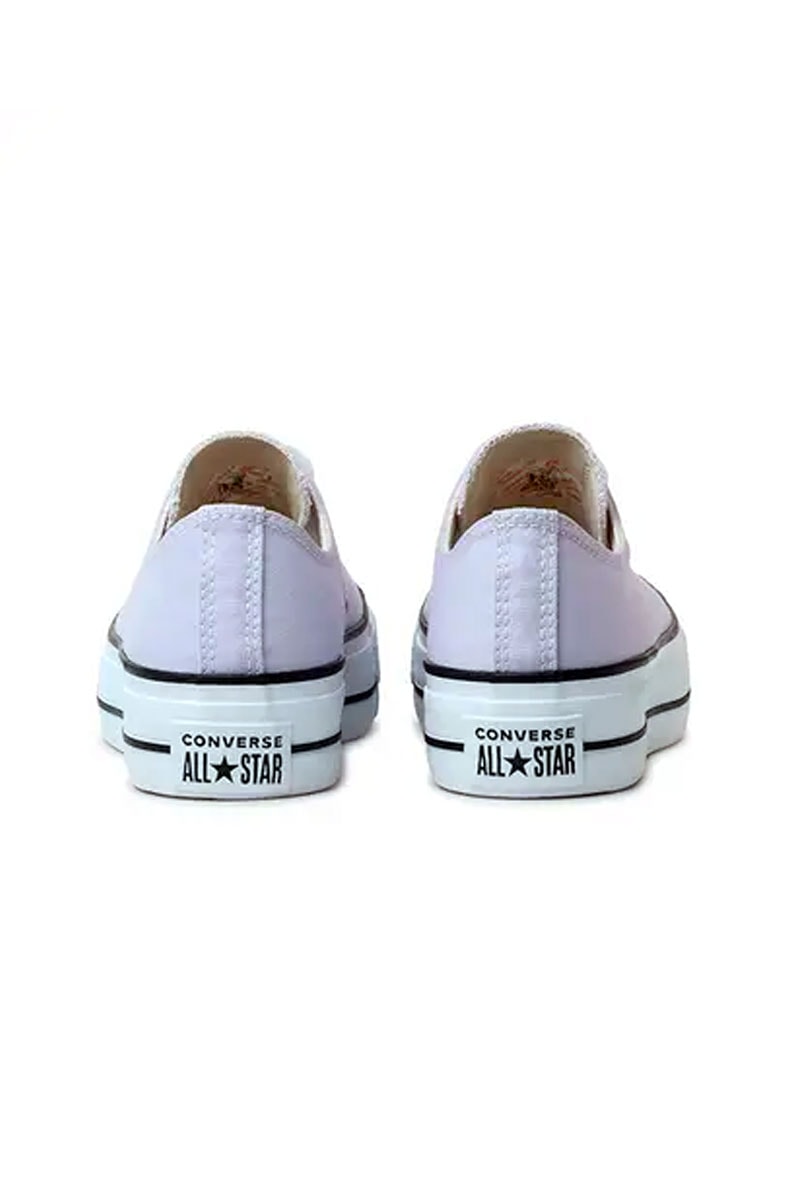 Tênis Converse Chuck Taylor All Star Lift Plataforma Low Seasonal Rosa/Branco