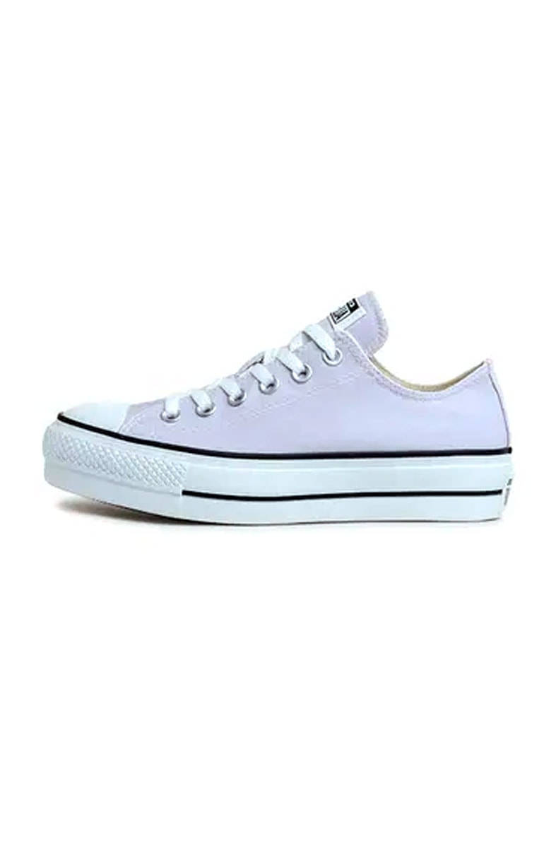 Tênis Converse Chuck Taylor All Star Lift Plataforma Low Seasonal Rosa/Branco