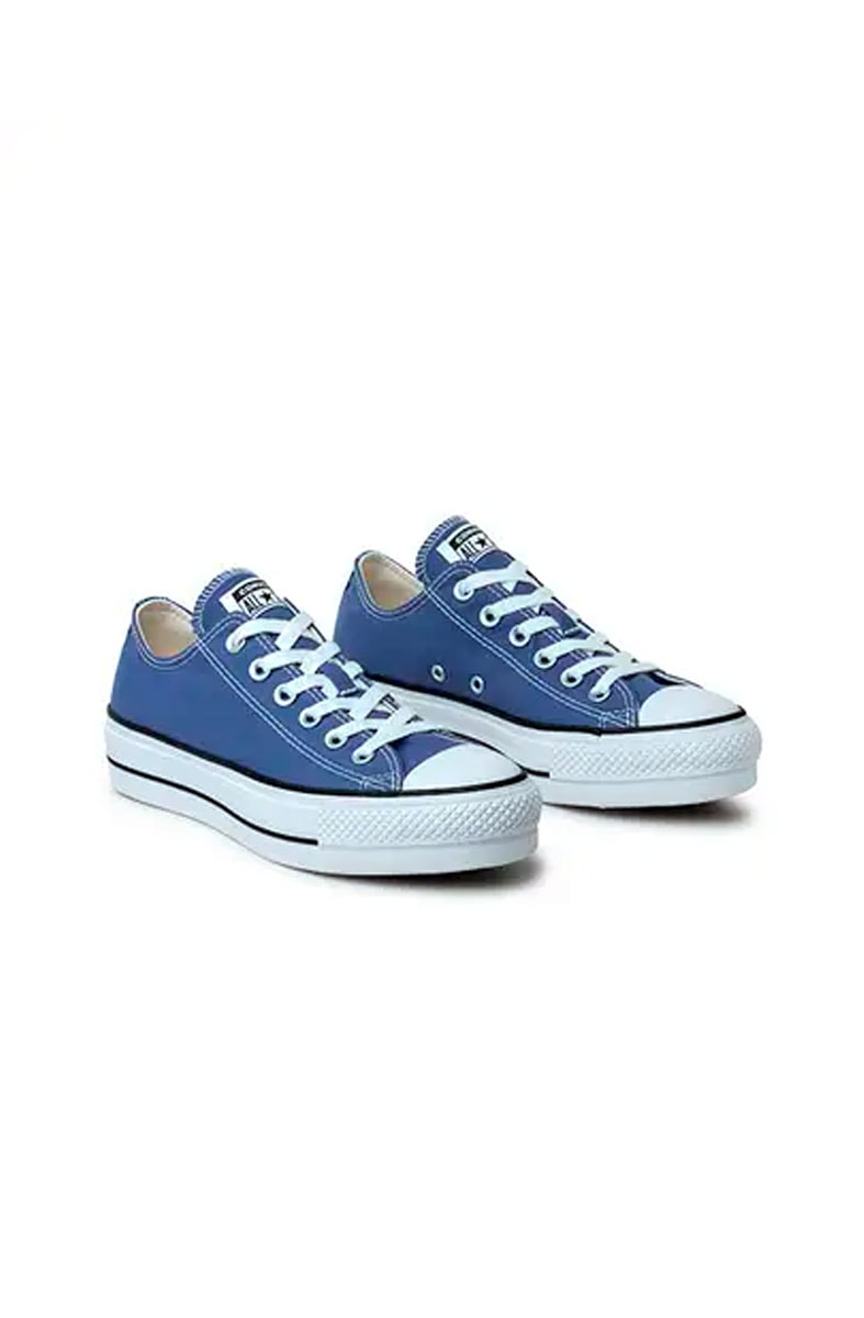 Tênis Converse Chuck Taylor All Star Lift Plataforma Low Seasonal Azul/Branco