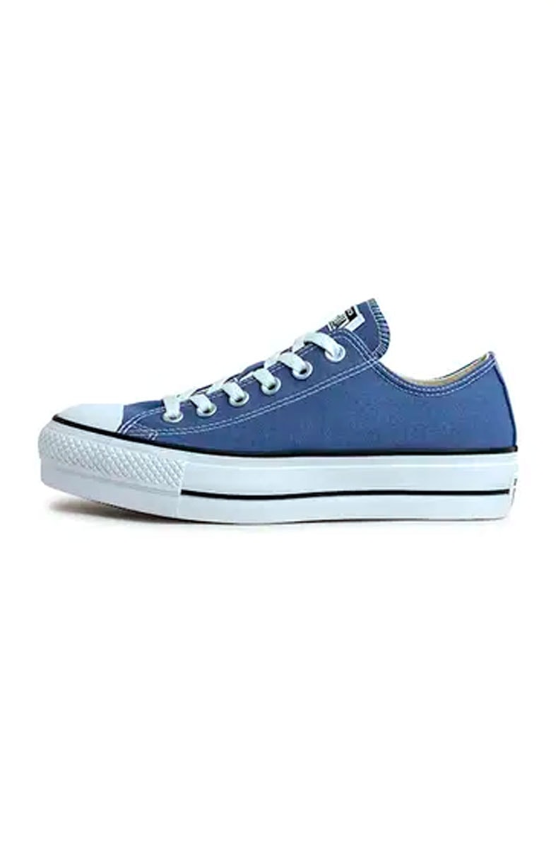 Tênis Converse Chuck Taylor All Star Lift Plataforma Low Seasonal Azul/Branco