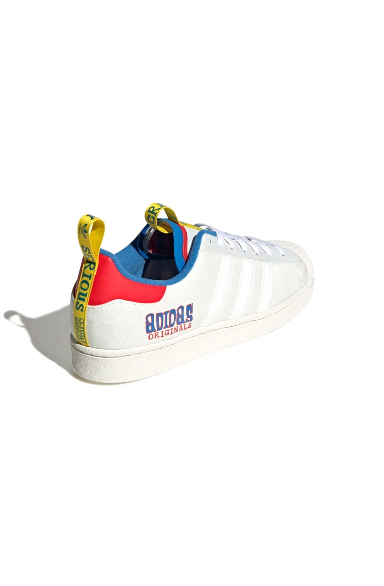 Tênis Adidas Superstar x Tony's Chocolonely Branco/Azul/Vermelho