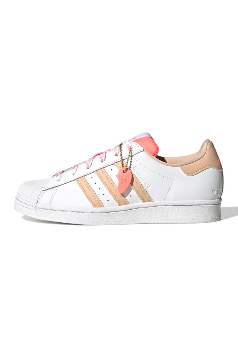 Tênis Adidas Superstar Branco/Rosa
