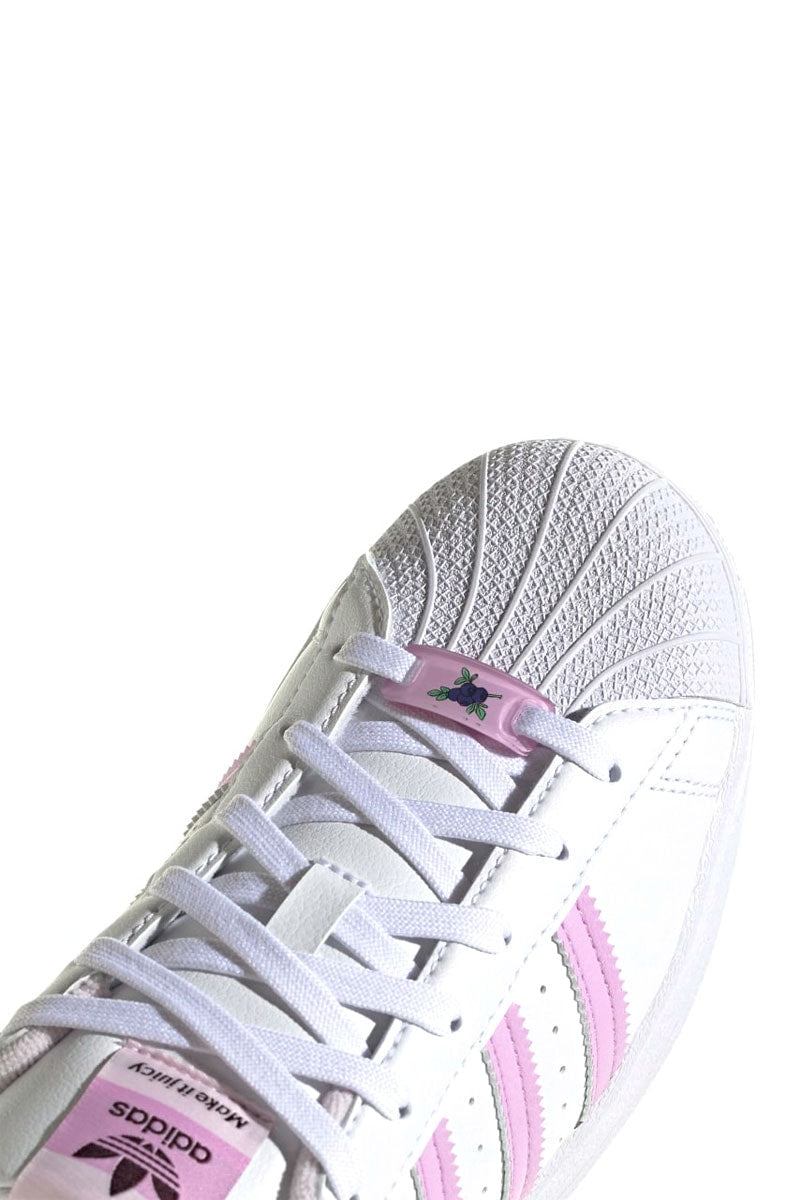 Tênis Adidas Superstar Her Vegan Branco/Rosa