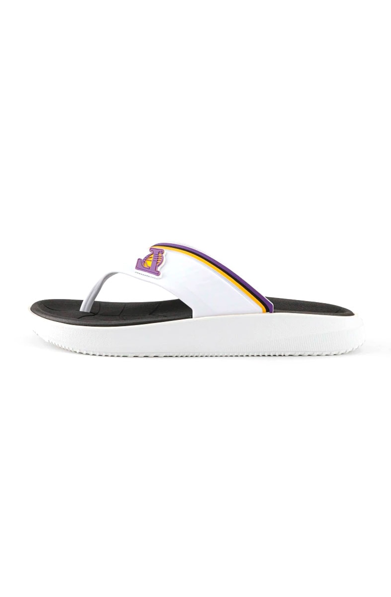 Chinelo Rider Dedo Block Lakers Branco/Preto/Amarelo