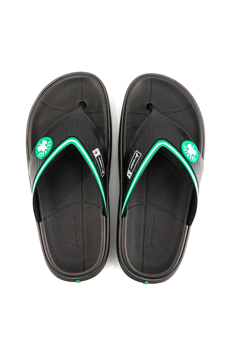 Chinelo Rider Dedo Block Celtics Preto/Verde/Branco