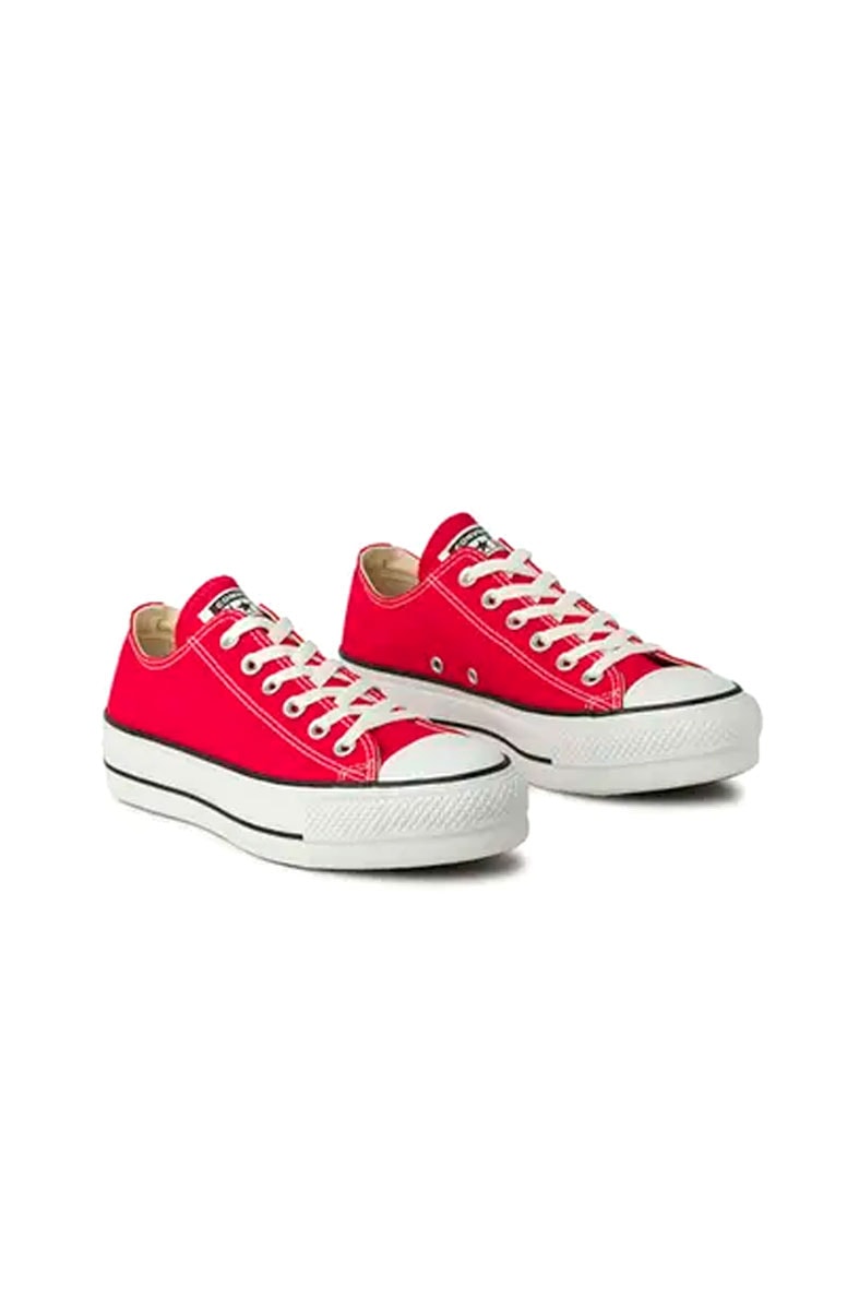 Tênis Converse Chuck Taylor All Star Lift Plataforma Low Vermelho/Branco