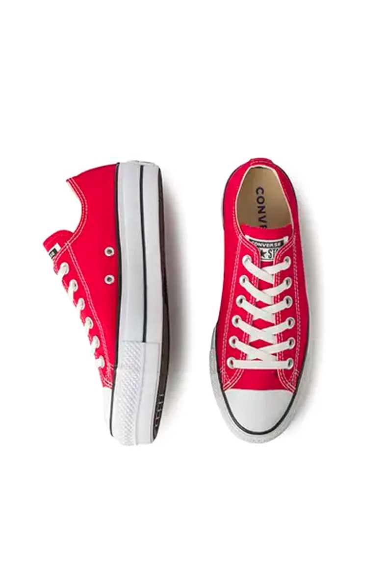 Tênis Converse Chuck Taylor All Star Lift Plataforma Low Vermelho/Branco