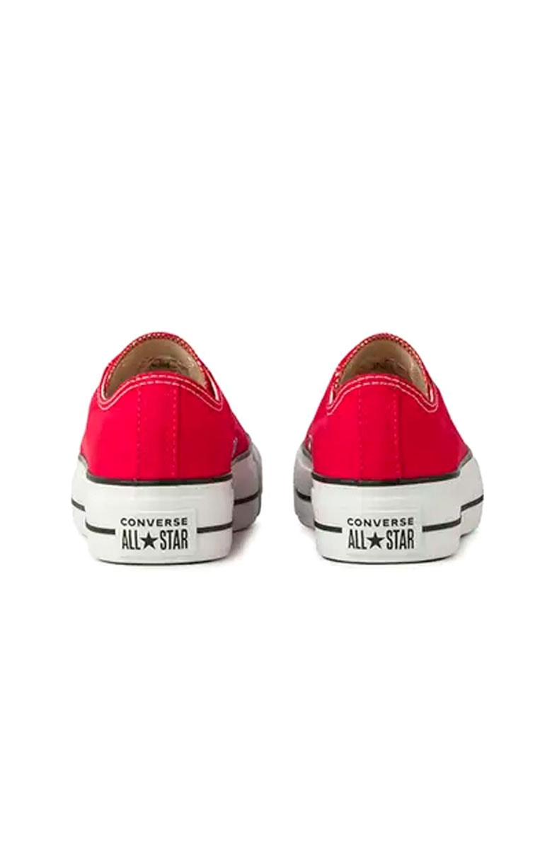 Tênis Converse Chuck Taylor All Star Lift Plataforma Low Vermelho/Branco